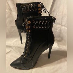 NWOB Shoedazzle Spike-Heeled Boots, “Maggie” Model, Size 8